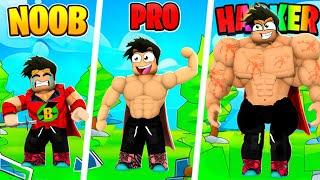 KASLI BABİ PRO OLDU VE HERKESİ YENDİ  Roblox Gym League Simulator