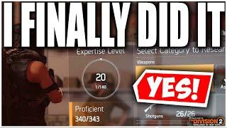 I FINALLY GOT LEVEL 20 EXPERTISE IN THE DIVISION 2 THIS IS HOW I GOT THERE & SOME TIPS & TRICKS