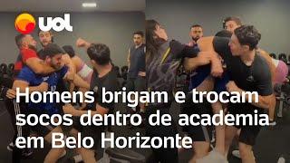 Briga em academia em Minas Gerais homens discutem e trocam socos durante treino veja vídeo