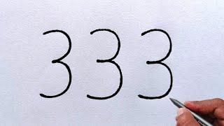 How to draw Fish From Number 333  Easy Fish drawing for beginners  मछली चित्र