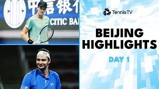 Sinner Battles Jarry Bublik Sonego & Lehecka All Play  Beijing 2024 Highlights Day 1