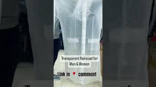 Transparent raincoat  ️best for rainy season ️#shorts