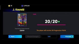 League Selection J. Koundé Perfectly Max Level Up Training In eFootball 2024