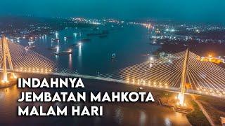 Indahnya Jembatan Mahkota 2 dimalam hari