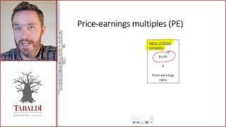 ManAcc Price-Earnings PE multiple valuation basics