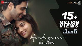 Hrudayama - Full Video  Major Telugu  Adivi SeshSaiee M Manjrekar  Sid Sriram  Sricharan Pakala