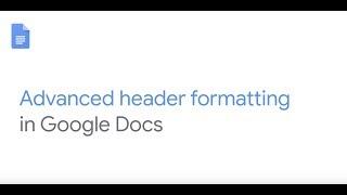 Use advanced header and footer settings in Google Docs