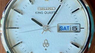 Vintage Seiko King Quartz 4823-8120 Snowflake Dial - Applied Hour Markers - Sapphire Crystal