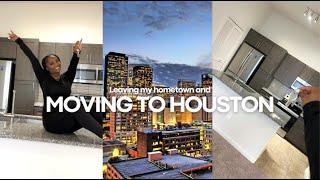 I MOVED TO HOUSTON TX Moving vlog Ep 1  Moving across the country Empty luxury apartment tour