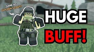 THE SCOUT GOT AN INSANE BUFF  SAME AS THE GOLDEN SCOUT? - Tower Defense Simulator UPDATE