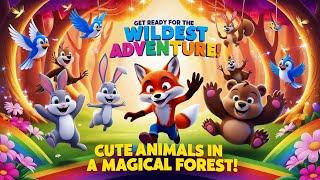 Cute Animals Having Forest Adventures  3D Animated Adventure  Kids Song  @ToonMagicTunes