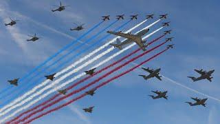 86 aircraft flyover for France national day 