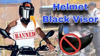 Helmet Black Visor  Dark Visor  Tinted Visor  Smoke Visor  Shaded Visor - Legal or illegal?