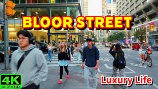 【4K】TORONTO DOWNTOWN BLOOR STREET EVENING WALKING TOUR