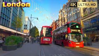 London in October 2024 Oxford Street and Central London Autumn Walk 4K60