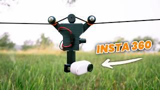Insta360 on a Zip Line  DIY Electric Cable Cam Build