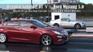 Hyundai Sonata 2 0T Vs  Ford Mustang 5 0