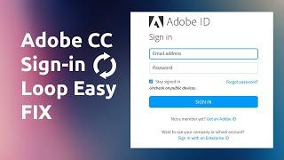 Adobe Creative Cloud Sign-In Loop Fix - brogamers360