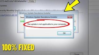 Fix The update is not applicable to your computer in Windows 7  How To Solve UPDATE ISNT APPLICABLE