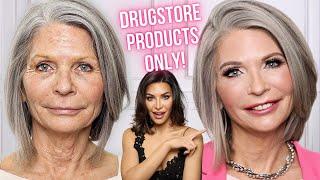 Makeup for Mature Women using ONLY Inexpensive Drugstore Products  *DETAILED* Tutorial