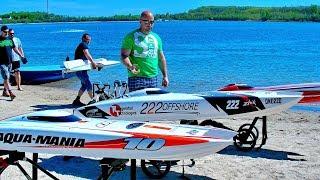 4 HUGE RC POWERBOATS RACE  FANTASTIC SPEEDBOATS IN ACTION