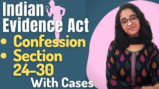 Indian Evidence Act  Confession -  Sec 24 to 30  With Important Case Laws  XPERT LAW SCHOOL