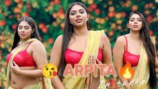 ARPITA hot saree cleavage and navel show 