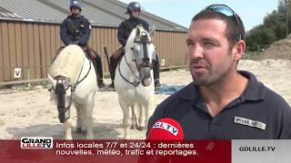 Braderie  La police à cheval