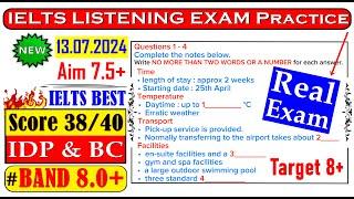 IELTS LISTENING PRACTICE TEST 2024 WITH ANSWERS  13.07.2024