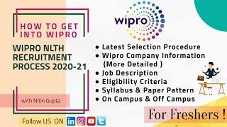 Wipro Recruitment 2020-21  Selection Process  Syllabus  Paper Pattern  Eligibility  Wipro NLTH