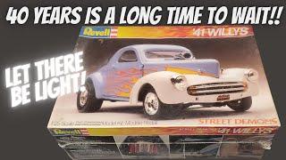 Seeing light for the first time in 40 years Opening the Revell 41 Willys Street Demons kit.