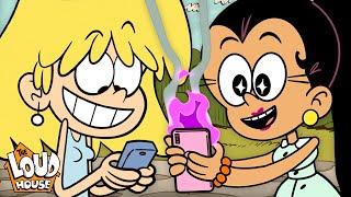 Loud Family Uses Their Cell Phones w Lori Carlota Leni Luan & MORE  The Loud House