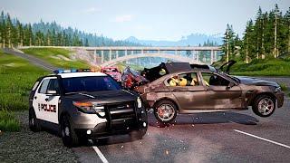 POLICE CRASHES BeamNG Drive - Dangerous Driving and Accidents #37