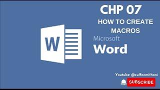 Macros in MS WORD #youtube #msword #pakistan #msoffice #msofficecourse #today