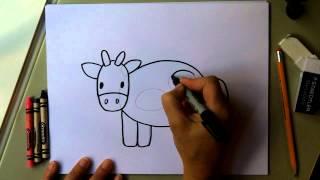 How to Draw a Cow - Easy Drawing Tutorial  Fun for kids moo