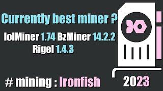 QUICK LOOK Currently best #Ironfish miner ??