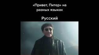 Привет Питер на разных языках  Трейлер Человек паук нет пути домой  Привет Питер на казахском.