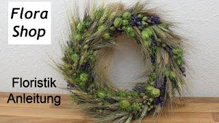 Getreidekranz binden  Trockenblumen Floristik Video Anleitung  Flora-Shop