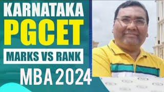 PGCET ranking based on marks 2024PGCET marks vs rankPGCET mba 2024PGCET rank vs marksKEA updates