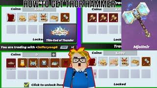 New Thors Hammer and Strong Armor and Title-God of Thunder in Skyblock BlockmanGo