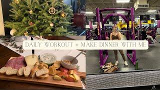 Morning makeup routine daily workout + make dinner with me  Vlogmas #4