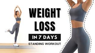 WEIGHT LOSS in 7 DAYS40MIN Full Body Fat Burn - Arm Back Leg Abs - Standing Only