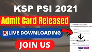 KSP PSI Admit Card 2021 Released - Download Karnataka Police Sub Inspector Hall Ticket Here