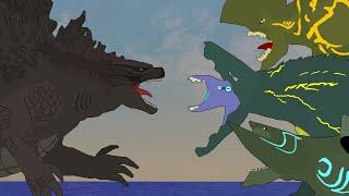 Godzilla vs Pacific Rim Kaijus    EPIC BATTLE    Monsterverse vs Pacific Rim Animation