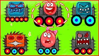 Competition in the game about the red ball 4. Animated battle.Баталия Красного шарика на арене