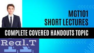 MGT101 Short lecture module 001 to 010  short lectures VU  Best lecture  Concept base lecture