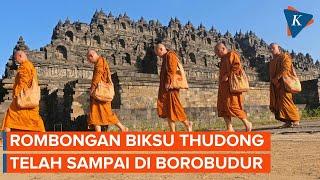 32 Biksu Thudong dari Thailand Telah Menginjakkan Kaki di Candi Agung Borobudur