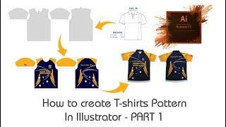 T-shirts Pattern In Illustrator - PART 1   T- shirt Sublimation printing Pattern.