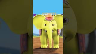 Hathi Raja Kahan Chale Hindi Cartoon हाथी राजा कहाँ चले #shorts #elephantsong #preschool #ytshorts