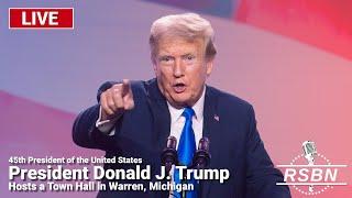 LIVE REPLAY President Trump Hosts a Town Hall in Warren Michigan - 92724